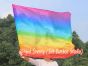 1 Piece 103 cm (40") prophetic silk worship flex flag, Rainbow B