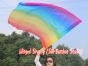 1 Piece 103 cm (40") prophetic silk worship flex flag, Rainbow B