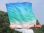 1 Piece 103 cm (40") prophetic silk worship flex flag, white-peacock-turquoise-blue