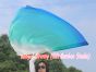 1 Piece 103 cm (40") prophetic silk worship flex flag, white-peacock-turquoise-blue