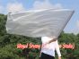 1 Piece 130 cm (51") prophetic silk worship flex flag, silver