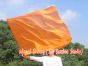 1 Piece 130 cm (51") prophetic silk worship flex flag, orange