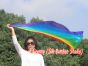 1 Piece 130 cm (51") prophetic silk worship flex flag, Rainbow