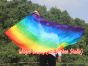 1 Piece 130 cm (51") prophetic silk worship flex flag, Rainbow