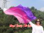 1 Piece 130 cm (51") prophetic silk worship flex flag, white-pink-purple