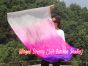 1 Piece 130 cm (51") prophetic silk worship flex flag, white-pink-purple