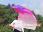 1 Piece 130 cm (51") prophetic silk worship flex flag, white-pink-purple