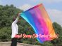 1 Piece 130 cm (51") prophetic silk worship flex flag, Iridescence