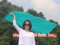 1 Piece 130 cm (51") prophetic silk worship flex flag, peacock green