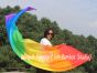 1 Piece 222 cm (88") prophetic silk worship flex flag, Rainbow