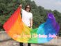 1 Piece 222 cm (88") prophetic silk worship flex flag, Rainbow