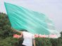 1 Piece 222 cm (88") prophetic silk worship flex flag, peacock green fading