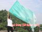 1 Piece 222 cm (88") prophetic silk worship flex flag, peacock green fading