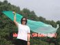 1 Piece 222 cm (88") prophetic silk worship flex flag, peacock green fading