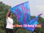 1 Piece 222 cm (88") prophetic silk worship flex flag, Mermaid Dream