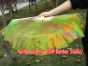 1 Pair Autumn short Chinese silk dance fan, 10cm (4") flutter