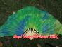 1 Pair Breeze short Chinese silk dance fan, 10cm (4") flutter