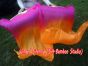 1 pair 1.1m (43") pink-orange silk fan veils for kids