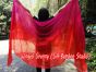 1 piece red-pink 5 Mommes colorful belly dance silk veil 