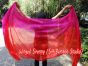 1 piece red-pink 5 Mommes colorful belly dance silk veil 