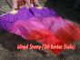 1 pair 1.1m (43") purple-pink-red silk fan veils for kids