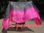 1 piece black-pink 5 Mommes colorful belly dance silk veil 