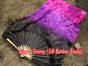 1 pair 1.1m (43") black-purple-pink silk fan veils for kids