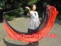 1 Piece black-red 2.3m (90") dance silk veil poi