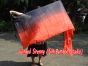 1 Piece black-red 2.3m (90") dance silk veil poi