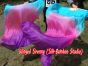 1 pair 1.5m (59") turquoise-pink-purple belly dance silk fan veil