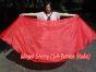 1 PIECE red half circle 6 Mommes belly dance silk veil