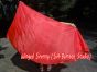 1 PIECE red half circle 6 Mommes belly dance silk veil