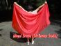 1 PIECE red half circle 6 Mommes belly dance silk veil