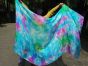 1 piece green+turquoise+pink tie-dye 5 Mommes belly dance silk veil 