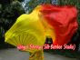 70" x 45" extra large Fire belly dance silk fan veil