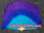 Mystery large short silk dance fans (flutter), 41" (105 cm)