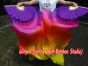 1 pair 1.5m (59") Glamor belly dance silk fan veil