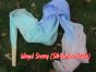 1 pair 1.5m (59") pastel (turquoise-blue-pink) belly dance silk fan veil