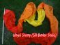 1 piece red-orange-yellow-orange-red 2.5m (98") silk worship streamer