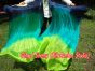 1 pair 1.5m (59") navy blue-aqua-yellow green belly dance silk fan veil