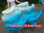 1 pair 1.5m (59") light turquoise-turquoise w belly dance silk fan veil