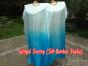 1 pair 1.5m (59") light turquoise-turquoise w belly dance silk fan veil