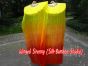 1 pair 1.5m (59") yellow-orange-red belly dance silk fan veil