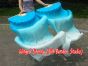 1 pair 1.5m (59") turquoise fading belly dance silk fan veil