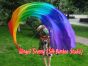 1 Piece Rainbow 2.3m (90") dance silk veil poi