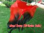 1 pair 1.5m (59") red-black belly dance silk fan veil