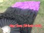 1 pair 1.5m (59") black-purple belly dance silk fan veil