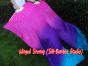 1 pair 1.8m (71") pink-purple-turquoise belly dance silk fan veils