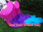 1 pair 1.8m (71") pink-purple-turquoise belly dance silk fan veils