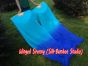 1 pair 1.8m (71") turquoise-blue belly dance silk fan veils